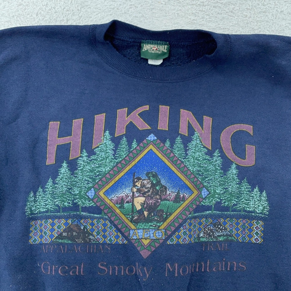 Vtg‎ American Eagle Outfitters Hiking Sweatshirt BOXY M/L Appalachian Trail 90s